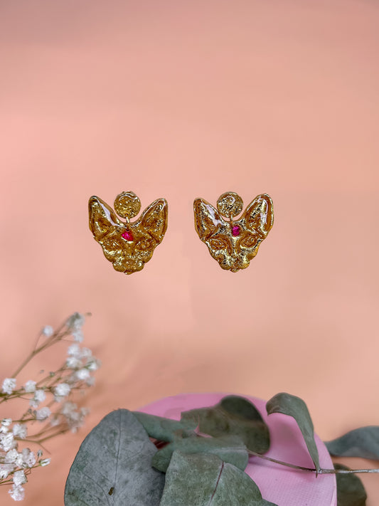 Pendientes gatos egipcios